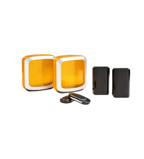 Умный привод для откатных ворот ALUTECH Roteo RTO-500MKIT-Sm + проводные фотоэлементы LM-L + сигнальная лампа SL-U + рейка ROA8 (5 шт.) + Wi-fi модуль WM-Sm